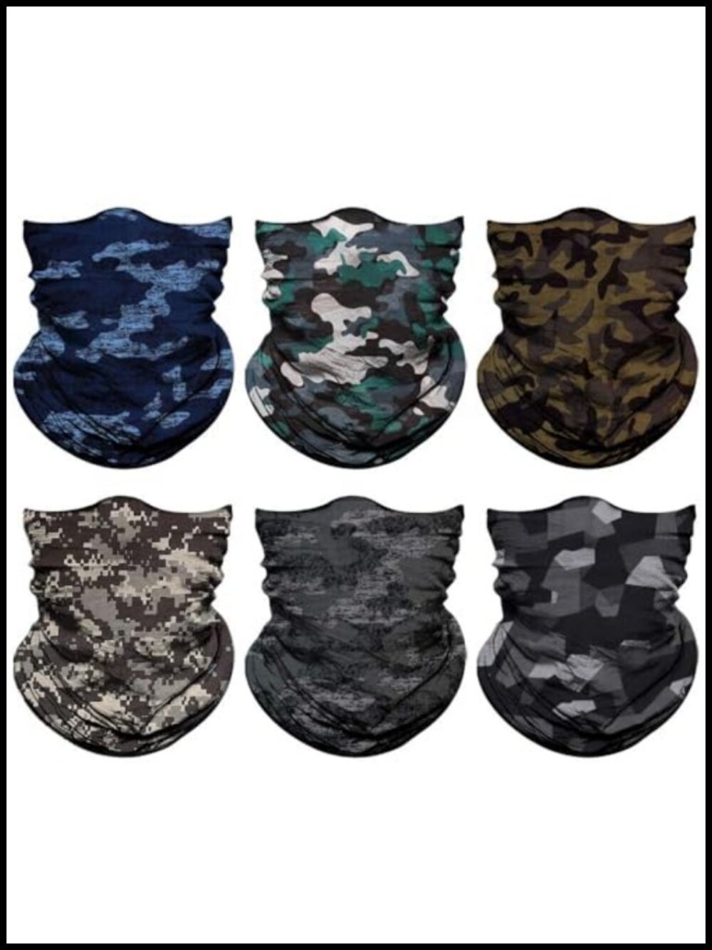 Microfiber Neck Gaiter Headwear Bandana Balaclava Seamless Stretch